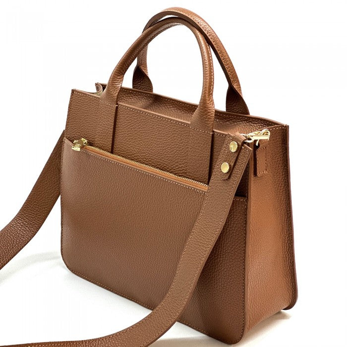 borsa business donna cuoio scuro