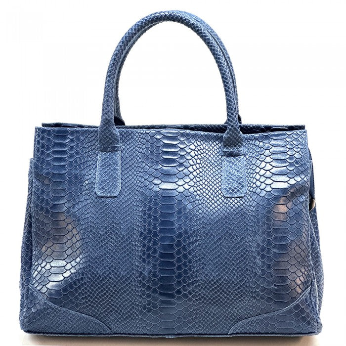 borsa donna in pelle color jeans