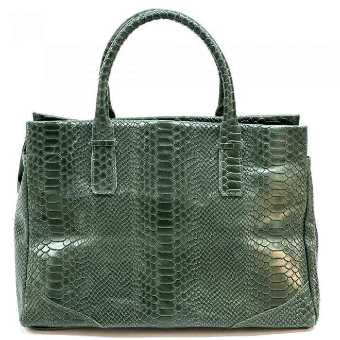 borsa donna in pelle verde
