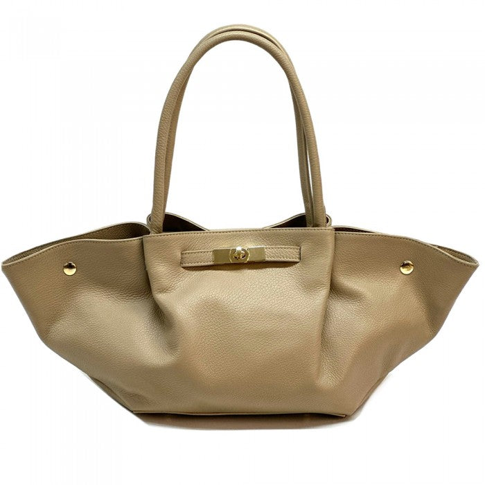 borsa-pelle-italiana tortora chiaro