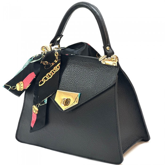 borsa in pelle nera