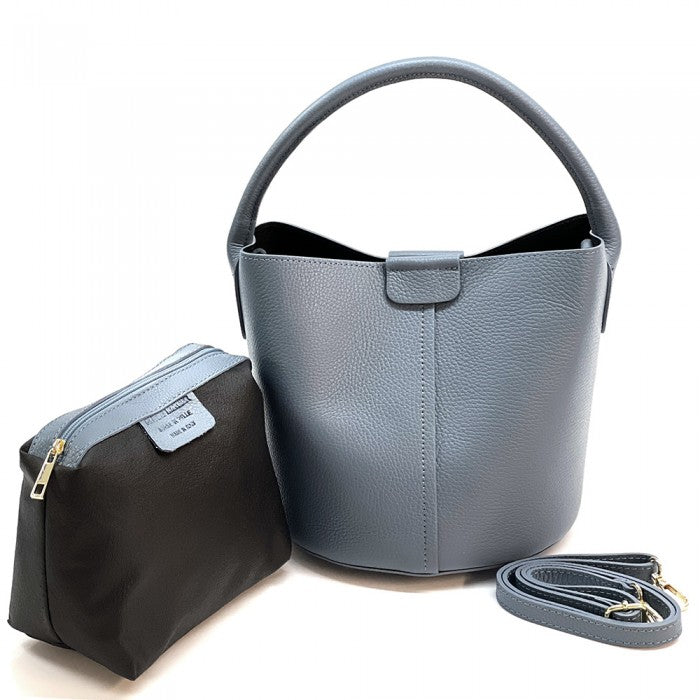 borsa secchiello celeste