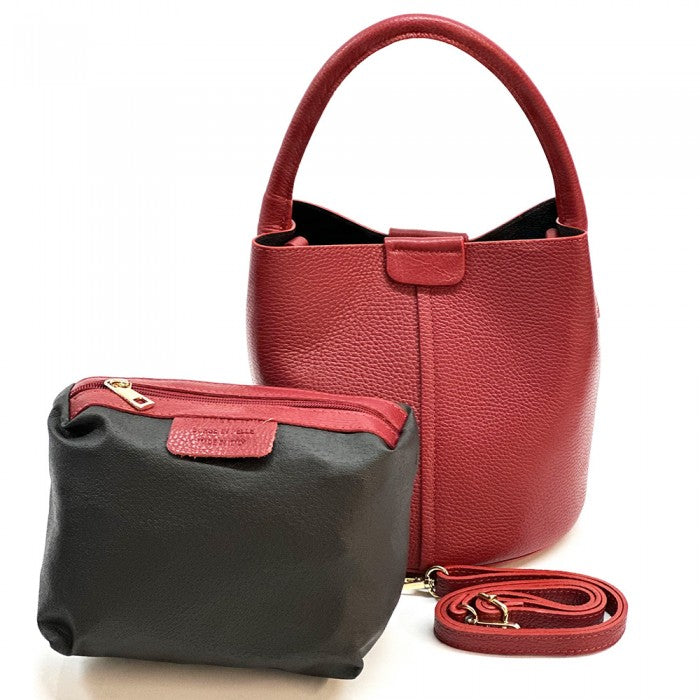 borsa secchiello rossa