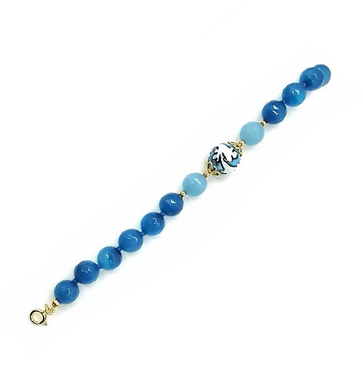bracciale agata blu