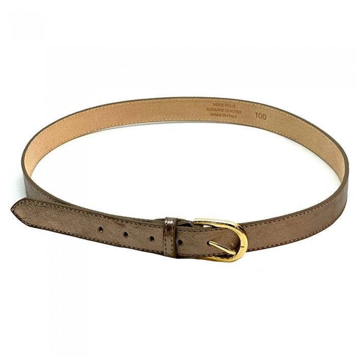 cintura in pelle bronzo
