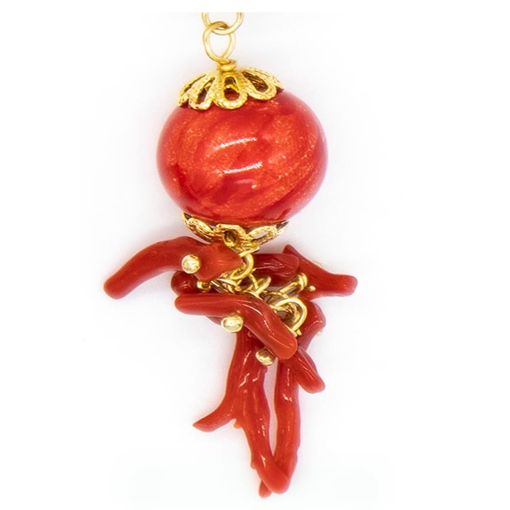 orecchini rosso corallo