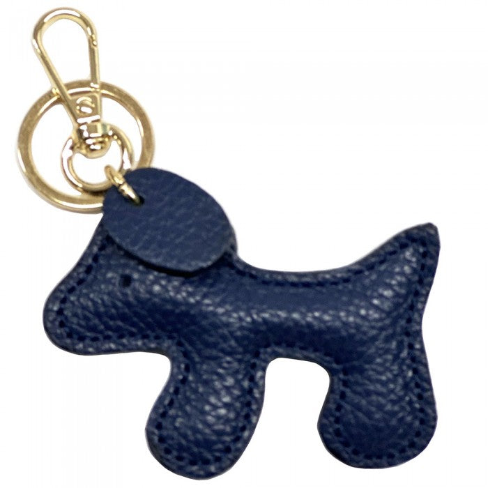 portachiavi pelle blu