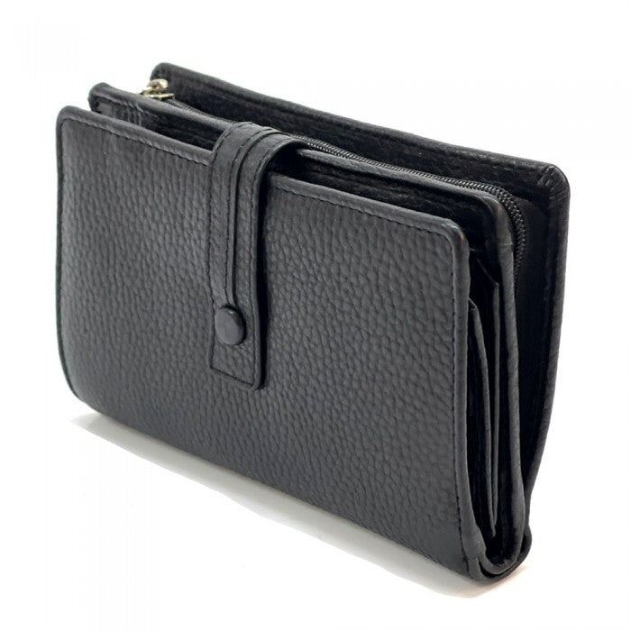 portafoglio pelle donna nero