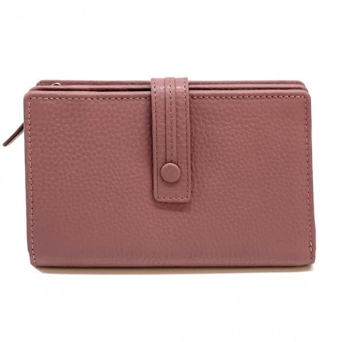 portafoglio pelle rosa antico donna