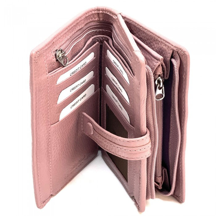 portafoglio pelle rosa antico donna