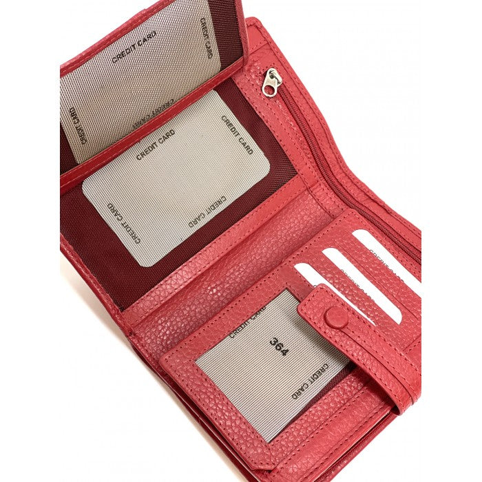 portafoglio pelle donna rosso