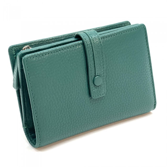 portafoglio pelle verde chiaro donna