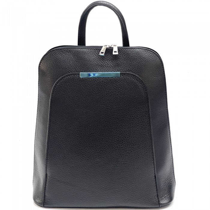 zaino in pelle donna nero
