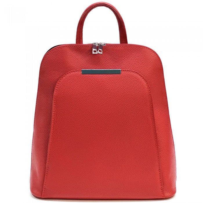 zaino donna in pelle rosso