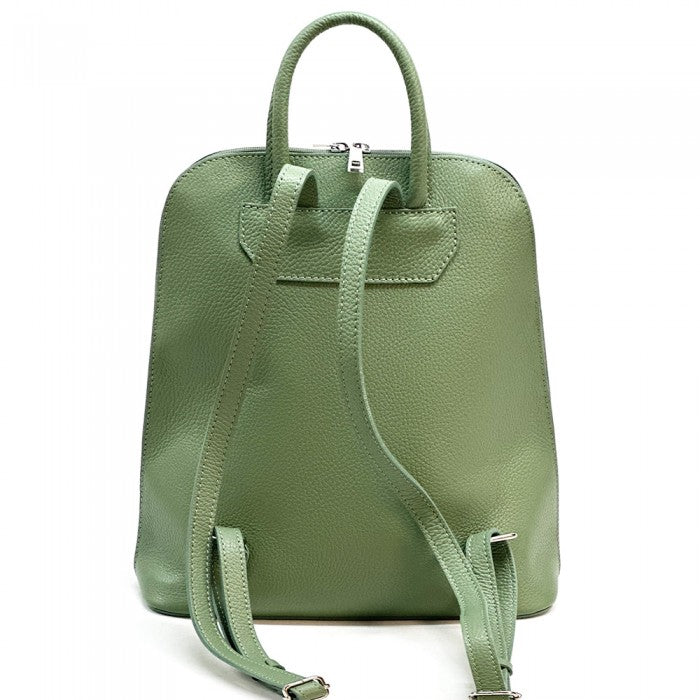 zaino donna in pelle verde