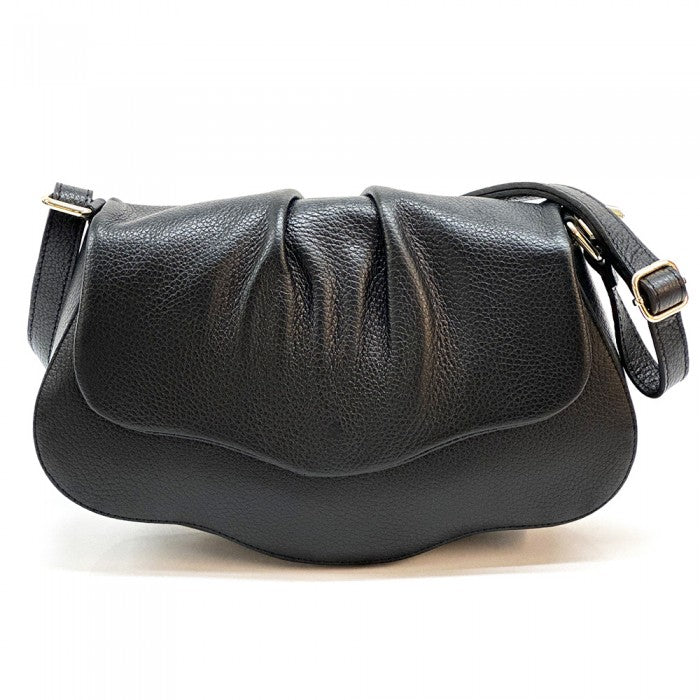 borsa a tracolla in pelle nera