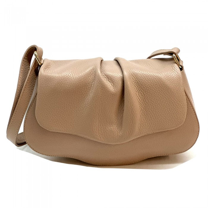 borsa a tracolla in pelle rosa