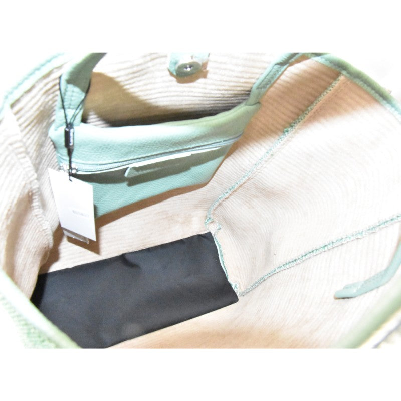 borsa in raffia e pelle
