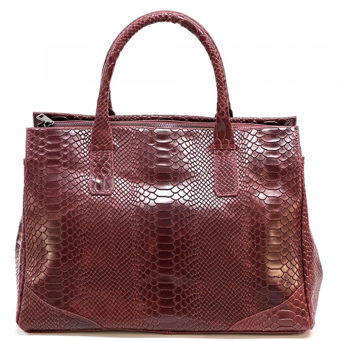 borsa donna in pelle rosso scuro
