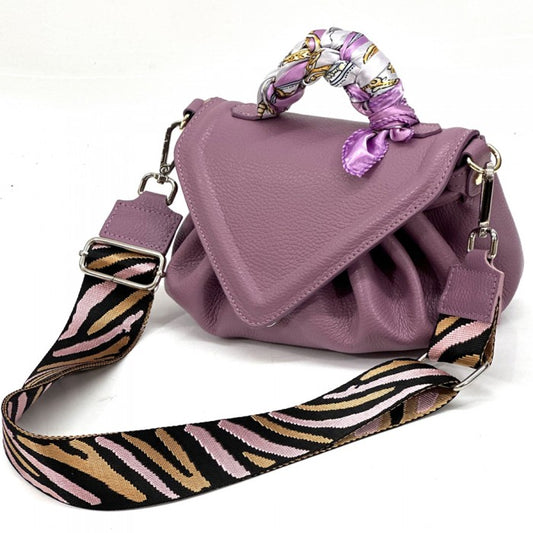 borsa in pelle lilla
