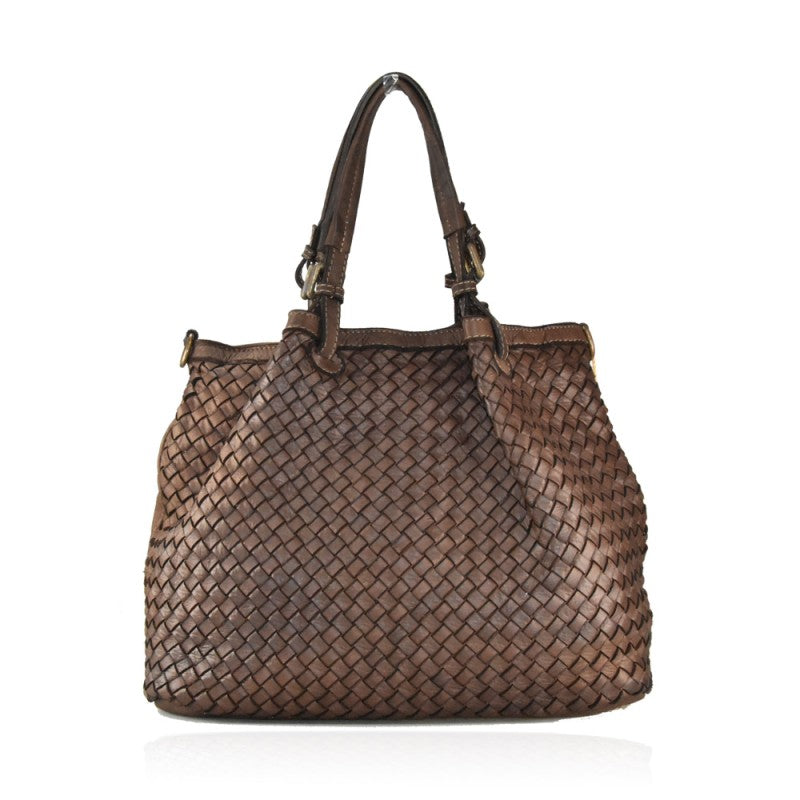 borsa vintage in pelle testa di  moro