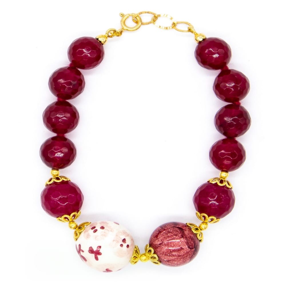 bracciale amarena in ceramica di caltagirone