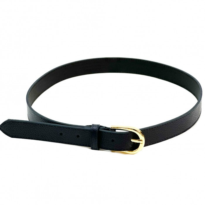 cintura in pelle nera