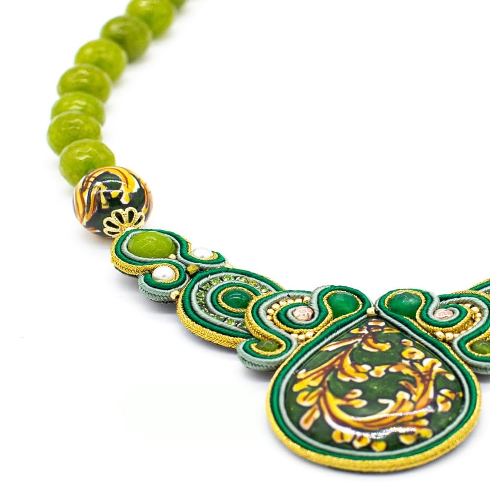 collana donna verde 