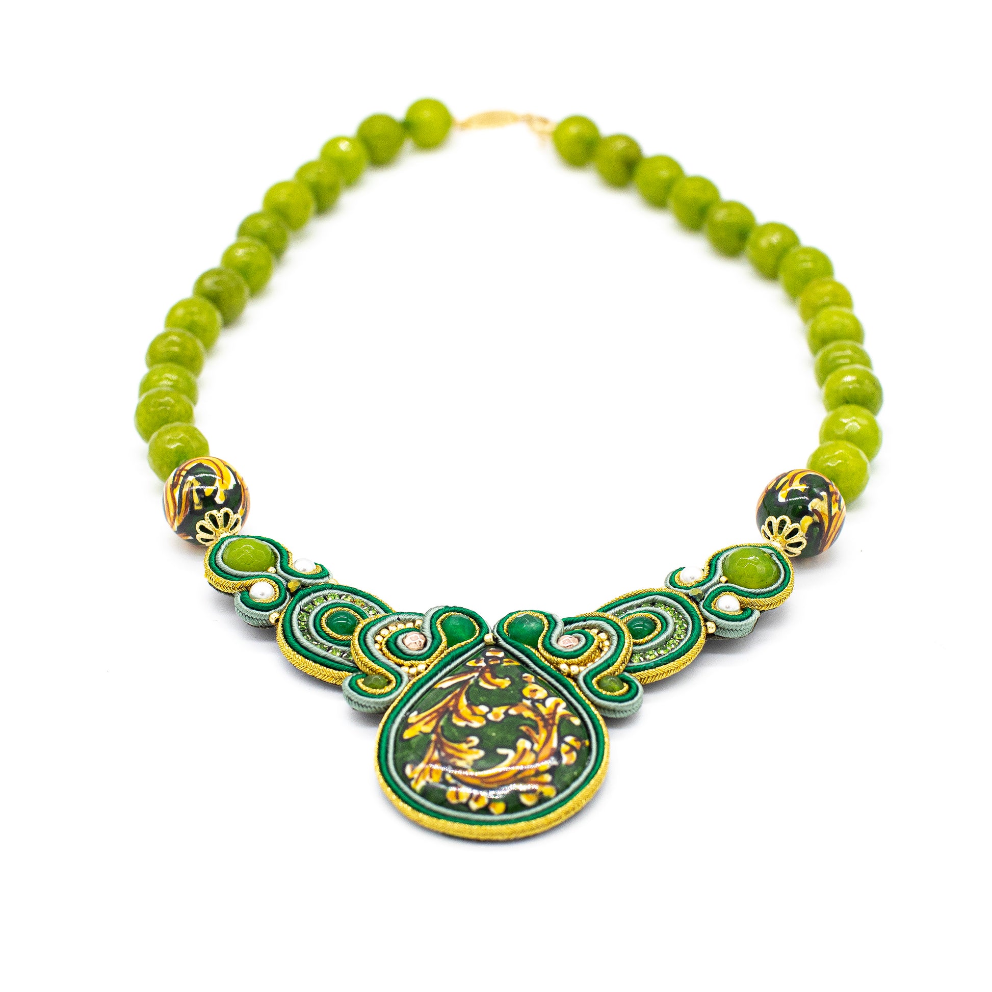 collana donna verde 