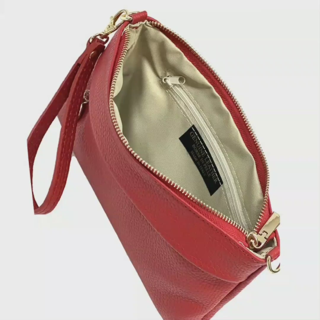 pochette in pelle donna