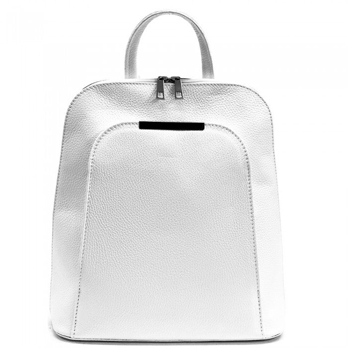 zaino donna in pelle bianco