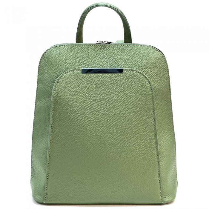 zaino donna in pelle verde